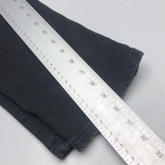 LIKE NEW PAPER DENIM & CLOTH BLACK HIGH-RISE SLIM STRAIGHT JEANS 30x30 ⭐️ - Picture 8 of 10